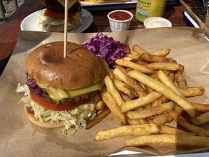 Special burger  at Vegan House in Chester