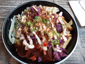 Dirty loaded fries at Vegan House in Chester