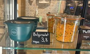 Vegan bulgar salad  at Café Bota in Tubingen