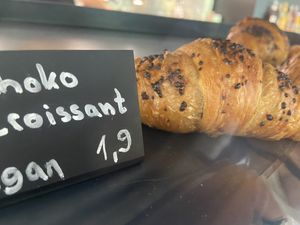 Vegan choco croissant   at Café Bota in Tubingen