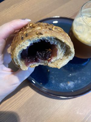 Vegan Blueberry croissant    at Café Bota in Tubingen