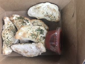 Mac n cheese mini calzones  at Pi Vegan Pizzeria in Seattle