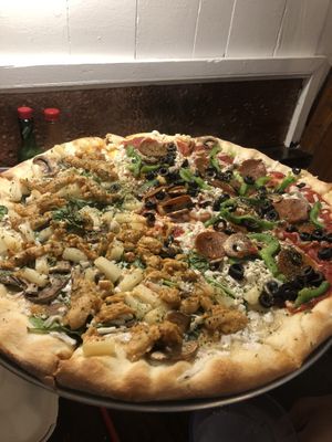 Half thai chicken   at Pi Vegan Pizzeria in Seattle