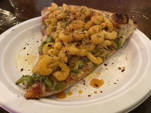 3/4 View of Sexy Vegan Pizza  at Pi Vegan Pizzeria in Seattle