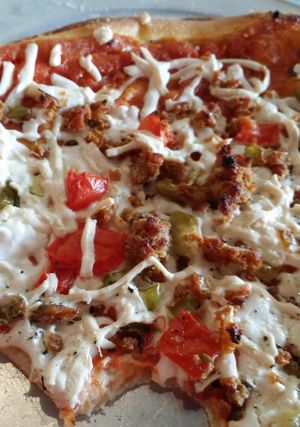 A single slice is HUGE! I had 2 at Pi Vegan Pizzeria in Seattle