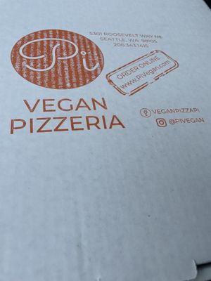 Taking a pi home  at Pi Vegan Pizzeria in Seattle