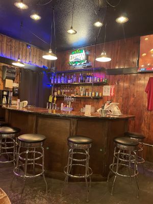 Cute bar area too  at Pi Vegan Pizzeria in Seattle