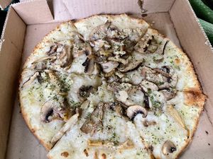 Pizza of the month: Shroom Truffle Shuffle   at Pi Vegan Pizzeria in Seattle