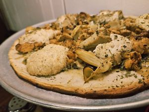 Artichokie Pokey on GF Crust at Pi Vegan Pizzeria in Seattle