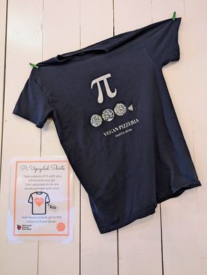 Pi Upcycled Shirts (each one is unique!) at Pi Vegan Pizzeria in Seattle