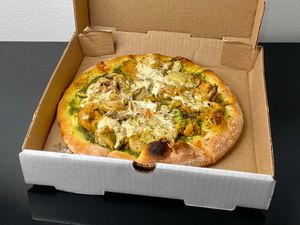 small artichokey hokey pokey (takeout) at Pi Vegan Pizzeria in Seattle