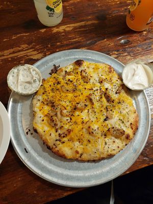 Ultimate cheezy bread at Pi Vegan Pizzeria in Seattle