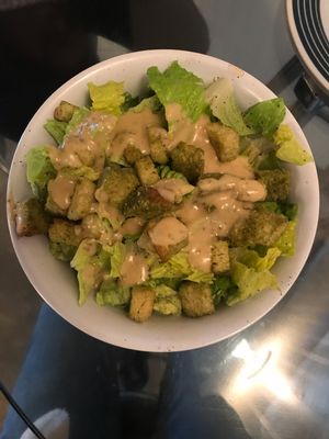 Caesar side salad  at Pi Vegan Pizzeria in Seattle