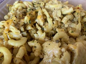 Mac and cheese  at Pi Vegan Pizzeria in Seattle