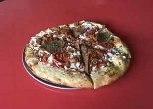 Meatlovers Pizza at Pi Vegan Pizzeria in Seattle