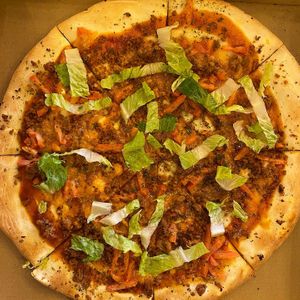 Pi Day special, taco pizza at Pi Vegan Pizzeria in Seattle