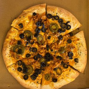 Pi Day special, nacho pizza at Pi Vegan Pizzeria in Seattle