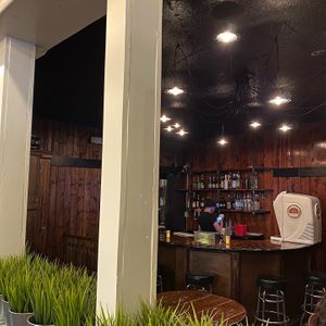 The new bar and lounge off the dining area at Pi Vegan Pizzeria in Seattle