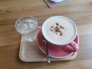Chai latte at Share Sweet and Espresso Bar in Prague