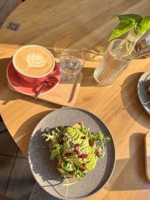 Avo toast 🥑  at Share Sweet and Espresso Bar in Prague