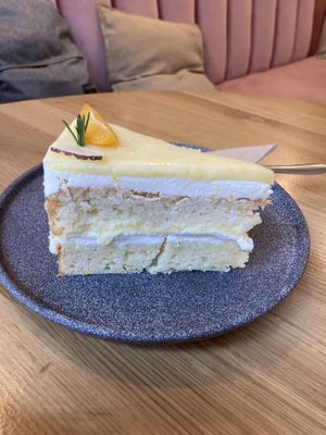 Lemon cream cake  at Share Sweet and Espresso Bar in Prague