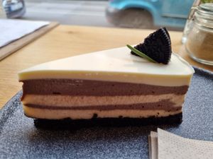 Oreo cheesecake at Share Sweet and Espresso Bar in Prague
