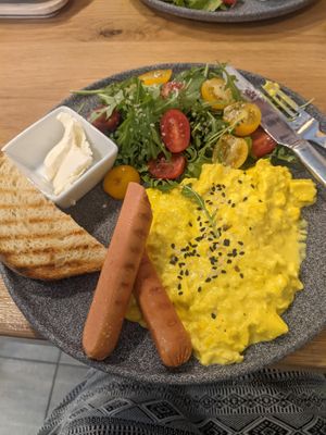 Tofu scramble breakfast. at Share Sweet and Espresso Bar in Prague