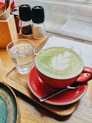 Matcha Latte at Share Sweet and Espresso Bar in Prague