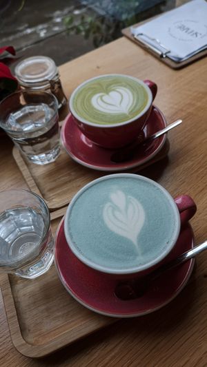 Butterfly latte at Share Sweet and Espresso Bar in Prague
