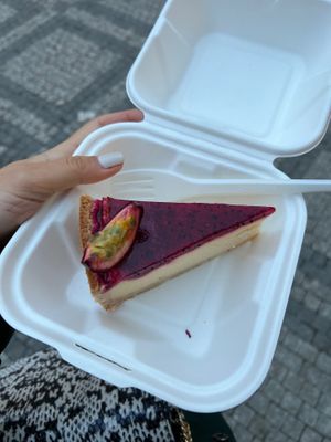 Delicious cheesecake  at Share Sweet and Espresso Bar in Prague