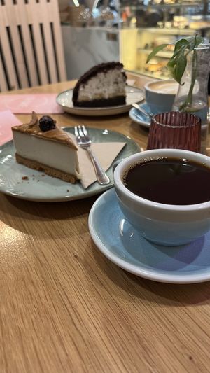 Lotus cheesecake & Krtkuv dort  at Share Sweet and Espresso Bar in Prague