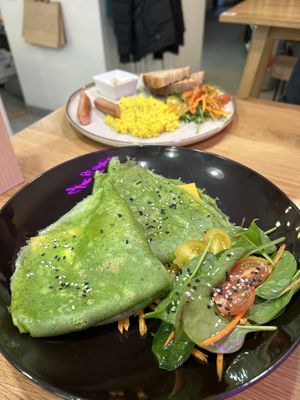 Crepes and scramble  at Share Sweet and Espresso Bar in Prague