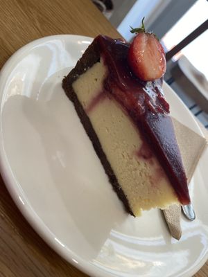 Strawberry cheesecake   at Share Sweet and Espresso Bar in Prague