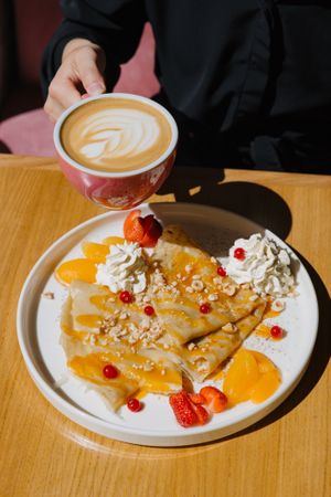Our most delicious crepes   at Share Sweet and Espresso Bar in Prague