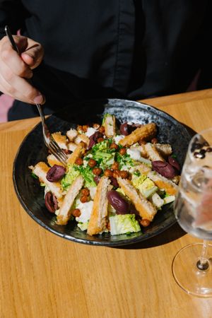 Oh this Caesar salad is a touch of heaven.  at Share Sweet and Espresso Bar in Prague