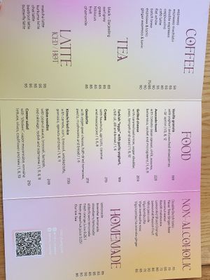 That ist the menu. at Share Sweet and Espresso Bar in Prague