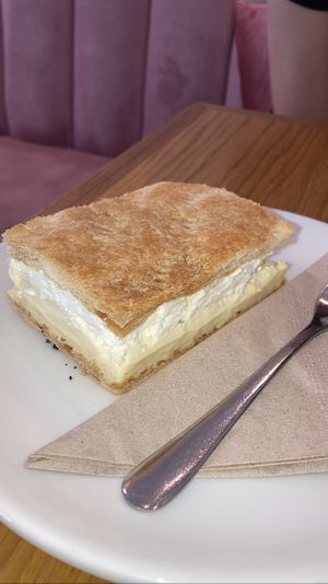 Kreme: good but puff pastry was soggy  at Share Sweet and Espresso Bar in Prague