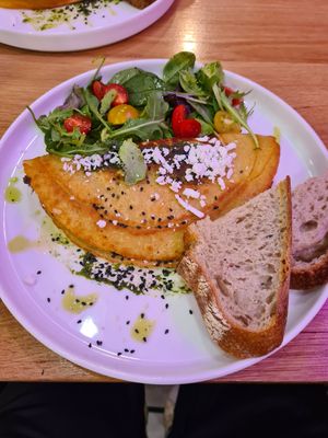 Vegan omellete at Share Sweet and Espresso Bar in Prague
