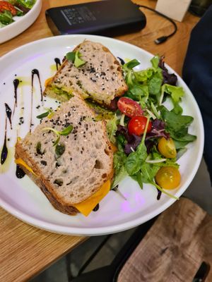 Grilled cheese sandwich at Share Sweet and Espresso Bar in Prague