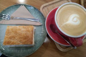 Czech cake with puff pastry and creamfilling at Share Sweet and Espresso Bar in Prague