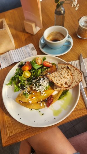 The omelette at Share Sweet and Espresso Bar in Prague