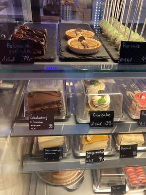 Cake options  at Share Sweet and Espresso Bar in Prague