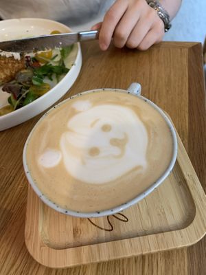 Caffe latte  at Share Sweet and Espresso Bar in Prague