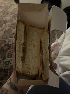 Ham and cheese  at Share Sweet and Espresso Bar in Prague