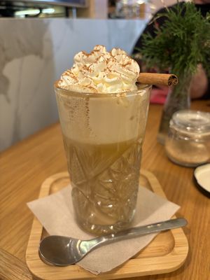 Gingerbread pumpkin spice latte   at Share Sweet and Espresso Bar in Prague