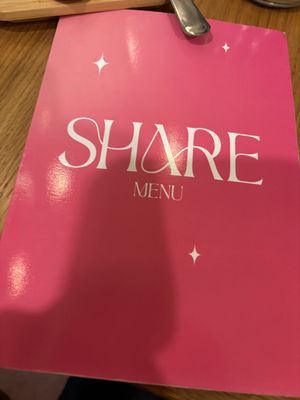 Front of menu  at Share Sweet and Espresso Bar in Prague