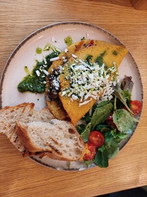 Goats' cheese omelette at Share Sweet and Espresso Bar in Prague