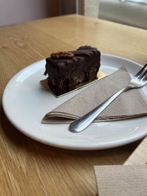 Gluten-free! Wonderful, rich tastee  at Share Sweet and Espresso Bar in Prague