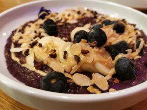Blueberry oatmeal at Share Sweet and Espresso Bar in Prague