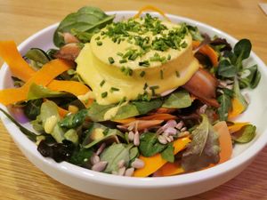 Eggs Benedict at Share Sweet and Espresso Bar in Prague